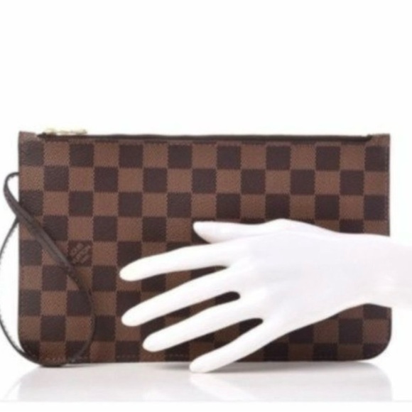 Authentic Louis Vuitton NEW damier ebene Neverfull GM pouch - Picture 11 of 12